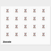 Love My Schnauzer Bloemen Roze Rood Geel Perzik Wh Hart Sticker (Vel)
