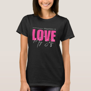 Love my self typografie vrouwen zwart T-shirt