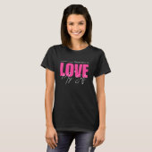 Love my self typografie vrouwen zwart T-shirt (Voorkant volledig)