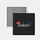 Love My Sister Cute Christmas Sisters Magneet (Voorkant / Achterkant)