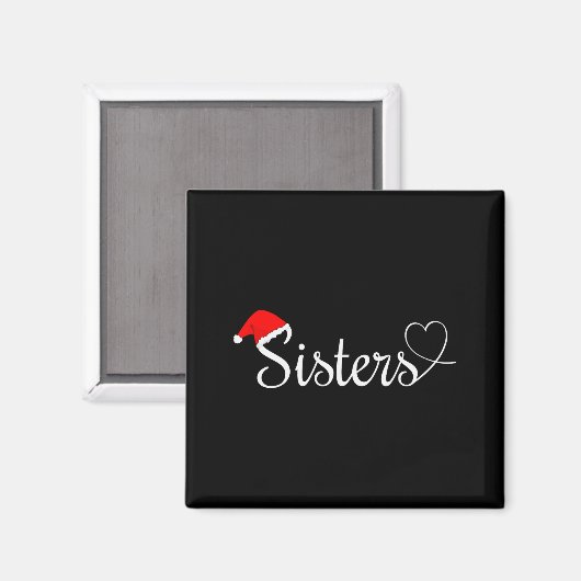 Love My Sister Cute Christmas Sisters  Magneet (Voorkant / Achterkant)