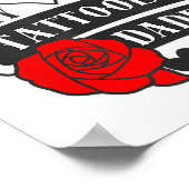 Love My Tattooed Daddy Gezegde _ Rozen Tattoo Desi Poster (Hoek)