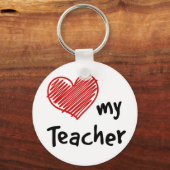 Love My Teacher Sleutelhanger (Voorkant)