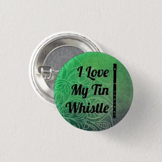Love My Tin Whistle Pin Bagde Ronde Button 3,2 Cm (Voorkant /achterkant)