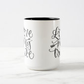 Love My Tribe Cup Design Tweekleurige Koffiemok (Center)
