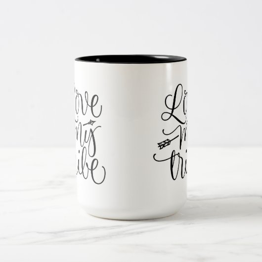 Love My Tribe Cup Design Tweekleurige Koffiemok (Center)