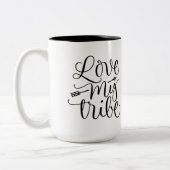 Love My Tribe Cup Design Tweekleurige Koffiemok (Links)