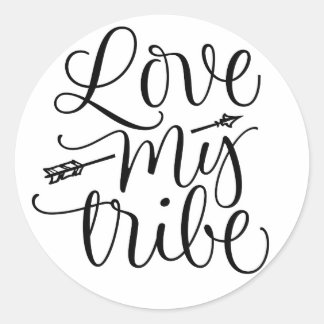 Love My Tribe Design Ronde Sticker