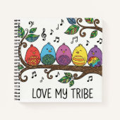 Love My Tribe Personalized Spiral Notebook Notitieboek (Voorkant)