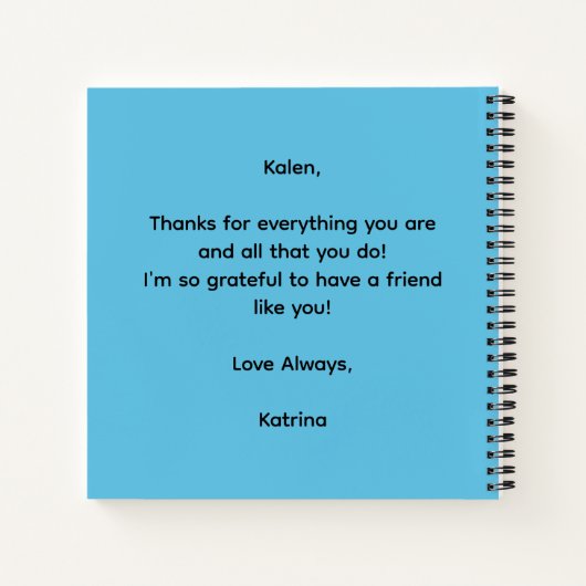 Love My Tribe Personalized Spiral Notebook Notitieboek (Achterkant)