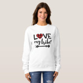 Love My Tribe Red Buffalo Plaid Sweatshirt (Voorkant volledig)