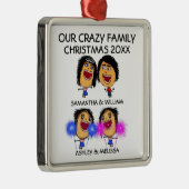 Love My Two Daughters Cartoon kerstversiering Metalen Ornament (Rechts)