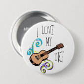 Love My Uke Ronde Button 7,6 Cm (Voorkant /achterkant)