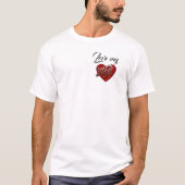 Love My Wife Heart Design T-shirt (Voorkant)