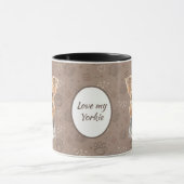 Love My Yorkie Dog Pawprint Mok (Midden)