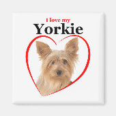 Love My Yorkie Magnet (Voorkant)
