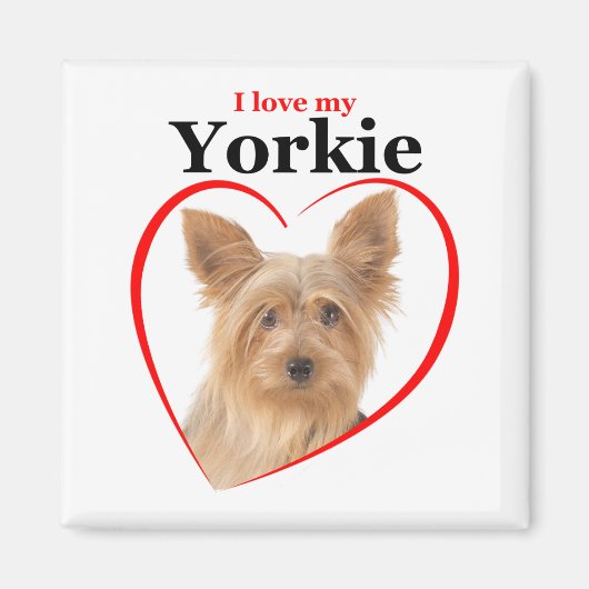 Love My Yorkie Magnet (Voorkant)