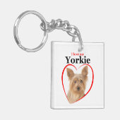Love My Yorkie Sleutelhanger (Voorkant Links)