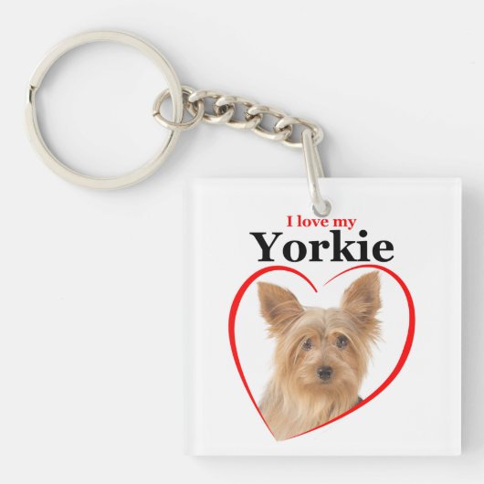 Love My Yorkie Sleutelhanger (Voorkant)