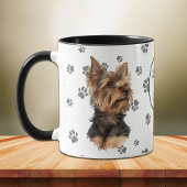 Love My Yorkie Terrier Dog Pawprint Mok