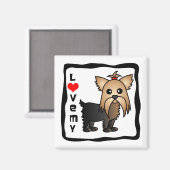 Love My Yorkshire Terrier Magneet (Voorkant / Achterkant)