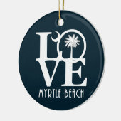 LOVE Myrtle Beach South Carolina Keramisch Ornament (Links)