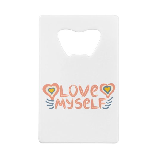 Love myself creditkaart flessenopener (Achterkant)