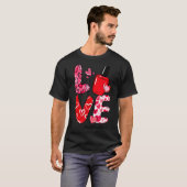 Love Nail Lish Heart Nail Tech Life Valentines T-shirt (Voorkant volledig)