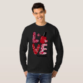 LOVE Nail Polish Heart Nail Tech Life Valentine's  T-shirt (Voorkant volledig)