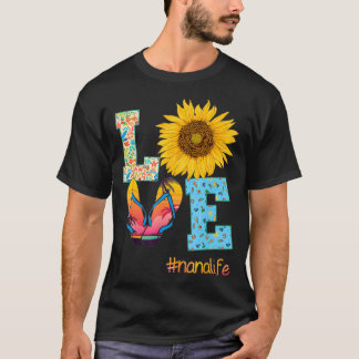 LOVE Nana Life Teenslippers Hippie Zonnebloem Zome T-shirt