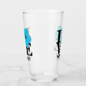 LOVE Nanakuli Hawaii Blue Hibiscus Glas (Links)