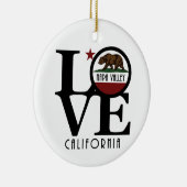 LOVE Napa Valley, Californië Keramisch Ornament (Rechts)