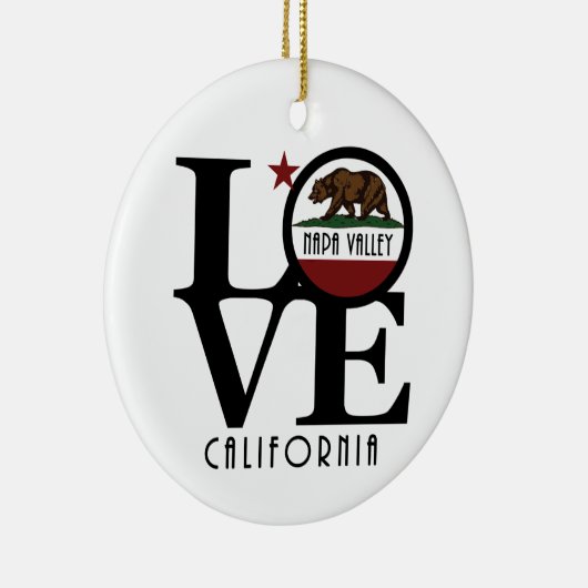 LOVE Napa Valley, Californië Keramisch Ornament (Rechts)