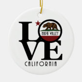 LOVE Napa Valley, Californië Keramisch Ornament (Voorkant)