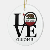 LOVE Napa Valley, Californië Keramisch Ornament (Links)
