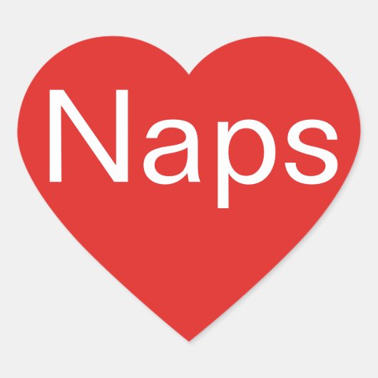 Love Naps Hart Sticker (Voorkant)