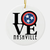 LOVE Nashville Keramisch Ornament (Voorkant)