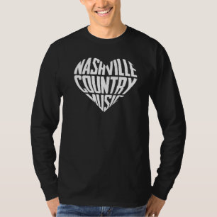 Love Nashville Tennessee Country Music Guitar Play T-shirt