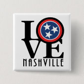 LOVE Nashville Vierkante Button 5,1 Cm