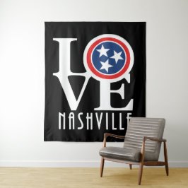 LOVE Nashville (witte tekst) Wandkleed