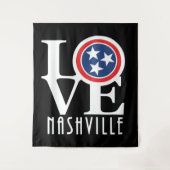 LOVE Nashville (witte tekst) Wandkleed (Voorkant)