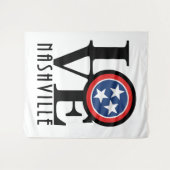 LOVE Nashville (zwarte tekst) Wandkleed (Voorkant (horizontaal))
