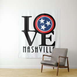 LOVE Nashville (zwarte tekst) Wandkleed