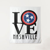 LOVE Nashville (zwarte tekst) Wandkleed (Voorkant)