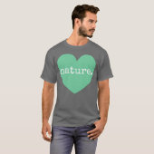 Love Nature Hart retro T-shirt (Voorkant volledig)
