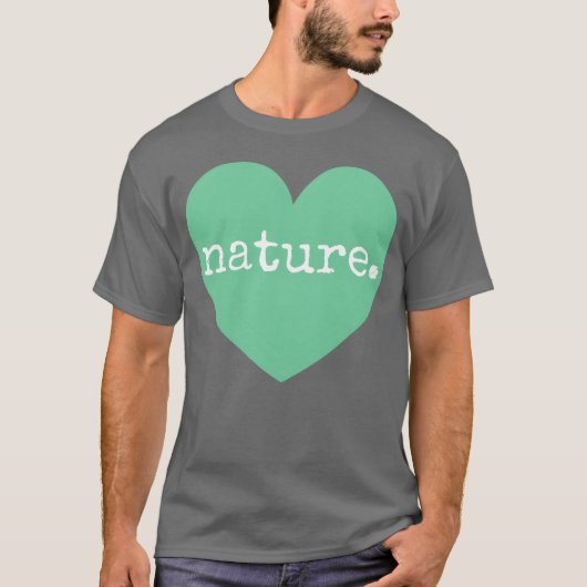 Love Nature Hart retro T-shirt (Voorkant)