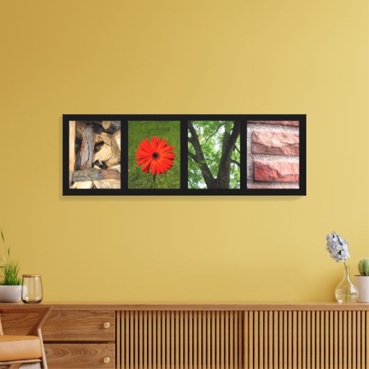 Love Natuur Elements Creative Mounted Canvas Print (Insitu (Woonkamer))