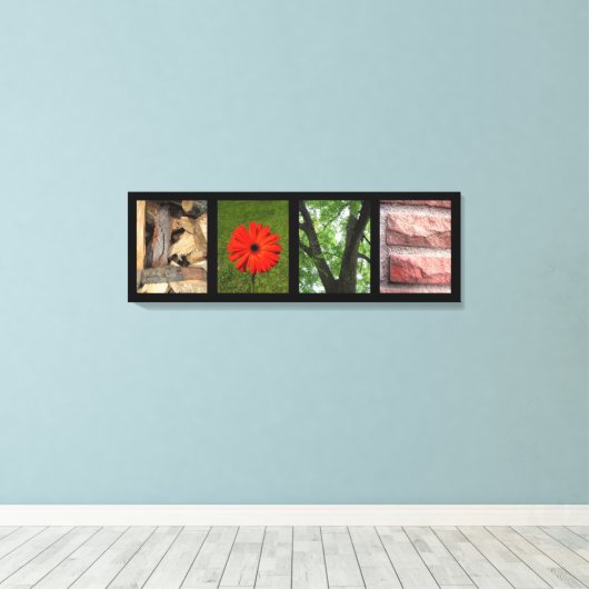 Love Natuur Elements Creative Mounted Canvas Print (Insitu (Houten vloer))