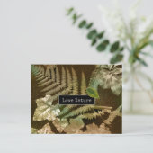 Love Natuur Ferny Leaf Print Feestdagenkaart (Staand voorkant)