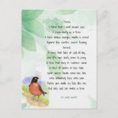 Love Natuur Inspirerend Poem Trees Kilmer Briefkaart (Voorkant)